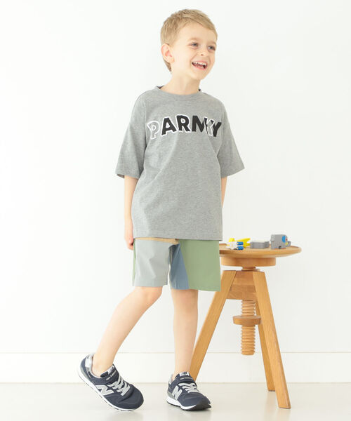 こども ビームス（コドモビームス）の「THE PARK SHOP / PARMY リペア Tシャツ 22（95㎝～145㎝）（Tシャツ/カットソー・キッズ・グレー/オリーブ・95/105/115/125/145）」の4枚目の写真