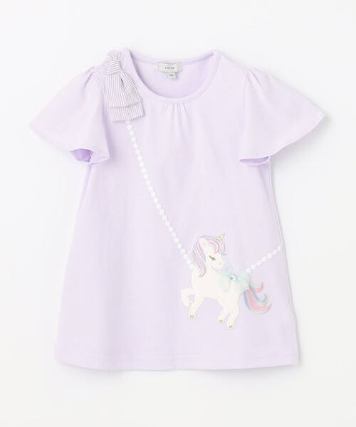 ANY（エニィ）の「ユニコーンポシェットTシャツ（Tシャツ/カットソー・キッズ・ホワイト系/ネイビー系/ライラック系・90/110/130/100/120）」の14枚目の写真