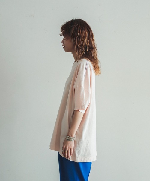 FIL DE FER(フィルデフェール)の「USA COTTON ルーズTEE(Tシャツ/カットソー・レディース・ピンク/ブルー/ボルドー・FREE)」の18枚目の写真
