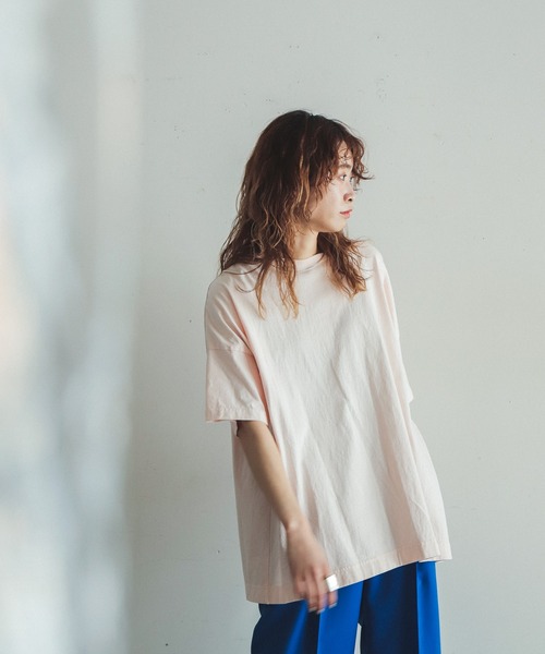 FIL DE FER(フィルデフェール)の「USA COTTON ルーズTEE(Tシャツ/カットソー・レディース・ピンク/ブルー/ボルドー・FREE)」の5枚目の写真