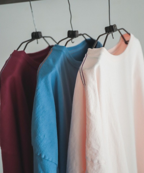 FIL DE FER(フィルデフェール)の「USA COTTON ルーズTEE(Tシャツ/カットソー・レディース・ピンク/ブルー/ボルドー・FREE)」の21枚目の写真