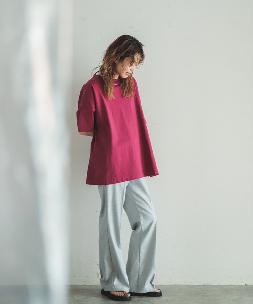 FIL DE FER(フィルデフェール)の「USA COTTON ルーズTEE(Tシャツ/カットソー・レディース・ピンク/ブルー/ボルドー・FREE)」の16枚目の写真