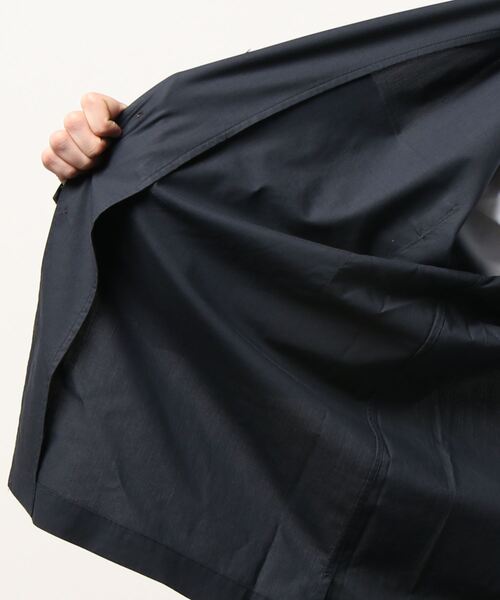 ADAM ET ROPE'（アダムエロペ）の「ノーカラー シャツジャケット/レイヤード（ブルゾン・メンズ・グリーン系その他2/ネイビー・M/L）」の3枚目の写真