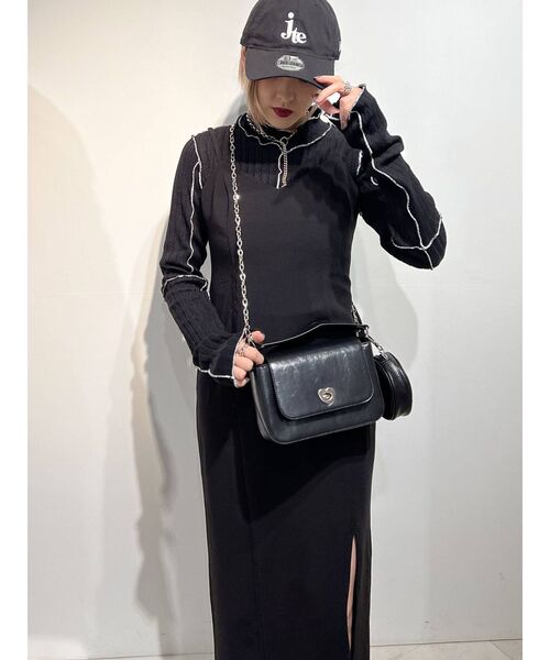 jouetie（ジュエティ）の「ワンハンドルマルチ BAG（ハンドバッグ・レディース・ブラック/オフホワイト/グリーン・FREE）」の10枚目の写真