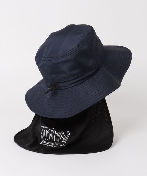 Manhattan Portage（マンハッタンポーテージ）の「Manhattan Portage/マンハッタンポーテージ ハット 紫外線対策 撥水 Sunshade Hat MP146（ハット・メンズ・ネイビー/ブラック・FREE）」の4枚目の写真