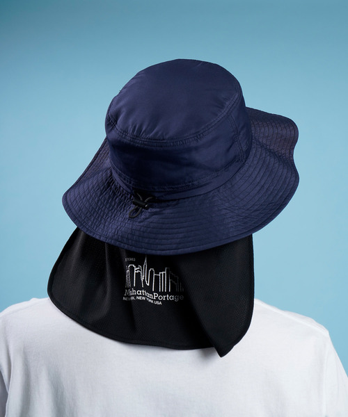 Manhattan Portage（マンハッタンポーテージ）の「Manhattan Portage/マンハッタンポーテージ ハット 紫外線対策 撥水 Sunshade Hat MP146（ハット・メンズ・ネイビー/ブラック・FREE）」の12枚目の写真