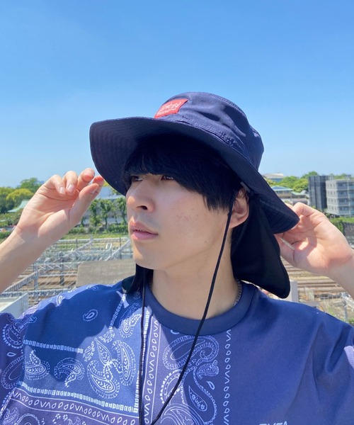 Manhattan Portage（マンハッタンポーテージ）の「Manhattan Portage/マンハッタンポーテージ ハット 紫外線対策 撥水 Sunshade Hat MP146（ハット・メンズ・ネイビー/ブラック・FREE）」の21枚目の写真