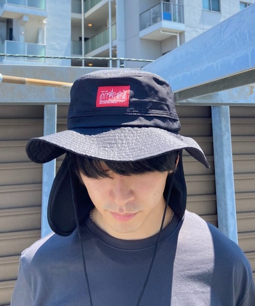 Manhattan Portage（マンハッタンポーテージ）の「Manhattan Portage/マンハッタンポーテージ ハット 紫外線対策 撥水 Sunshade Hat MP146（ハット・メンズ・ネイビー/ブラック・FREE）」の17枚目の写真