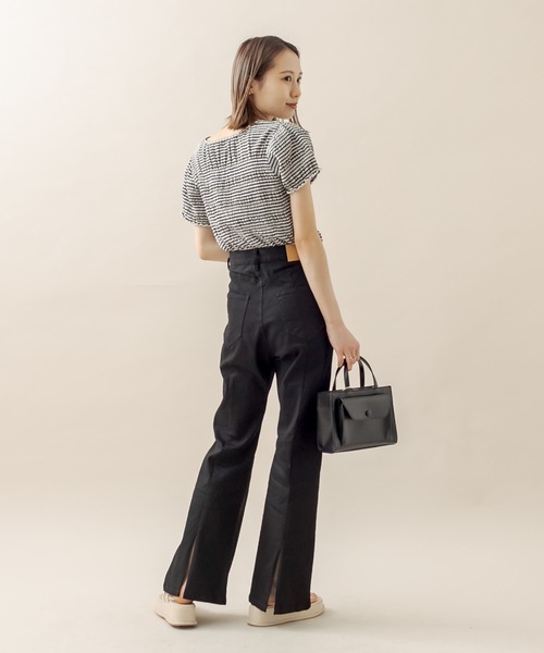 mline（エムライン）の「[mline] バックスリットデニム（デニムパンツ・レディース・ネイビー/ブラック・1/2）」の22枚目の写真