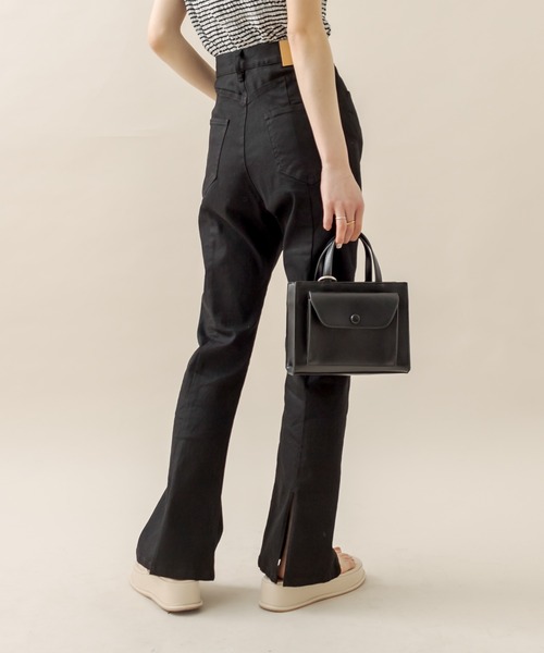 mline（エムライン）の「[mline] バックスリットデニム（デニムパンツ・レディース・ネイビー/ブラック・1/2）」の10枚目の写真