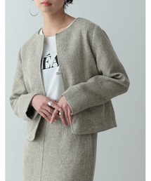 Re:EDIT | ファンシーツイードノーカラージャケット(ノーカラージャケット)