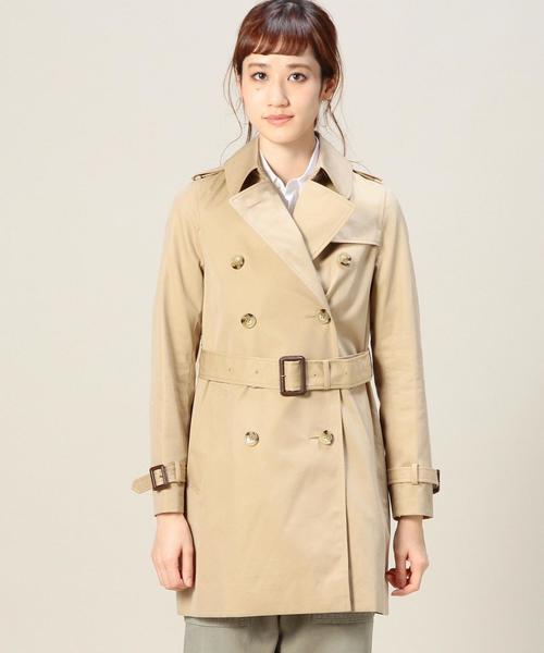 BEAUTY&YOUTH UNITED ARROWS（ビューティーアンドユースユナイテッドアローズ）の「BYTF 60/2 ミドルトレンチコート о（トレンチコート・レディース・ベージュ/ネイビー・MEDIUM/SMALL）」の6枚目の写真