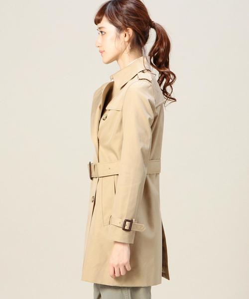 BEAUTY&YOUTH UNITED ARROWS（ビューティーアンドユースユナイテッドアローズ）の「BYTF 60/2 ミドルトレンチコート о（トレンチコート・レディース・ベージュ/ネイビー・MEDIUM/SMALL）」の10枚目の写真
