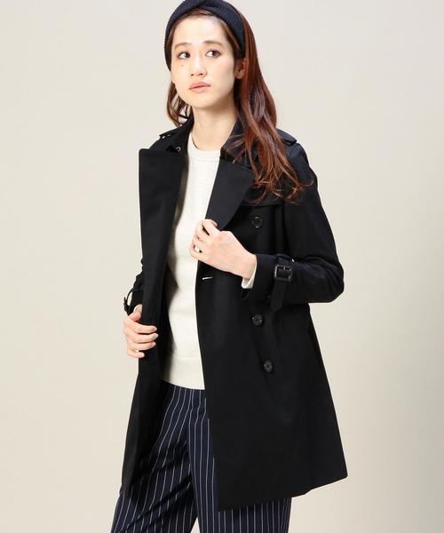 BEAUTY&YOUTH UNITED ARROWS（ビューティーアンドユースユナイテッドアローズ）の「BYTF 60/2 ミドルトレンチコート о（トレンチコート・レディース・ベージュ/ネイビー・MEDIUM/SMALL）」の18枚目の写真