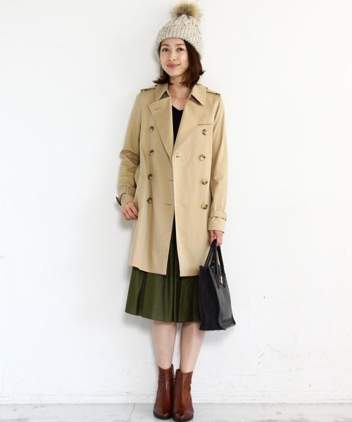 BEAUTY&YOUTH UNITED ARROWS（ビューティーアンドユースユナイテッドアローズ）の「BYTF 60/2 ミドルトレンチコート о（トレンチコート・レディース・ベージュ/ネイビー・MEDIUM/SMALL）」の21枚目の写真