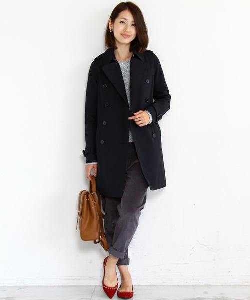 BEAUTY&YOUTH UNITED ARROWS（ビューティーアンドユースユナイテッドアローズ）の「BYTF 60/2 ミドルトレンチコート о（トレンチコート・レディース・ベージュ/ネイビー・MEDIUM/SMALL）」の20枚目の写真