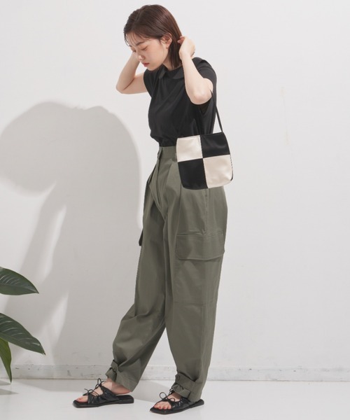 MERLOT(メルロー)の「まる襟フレンチスリーブカットソー(Tシャツ/カットソー・レディース・ホワイト/ブラック/ターコイズブルー・FREE)」の18枚目の写真