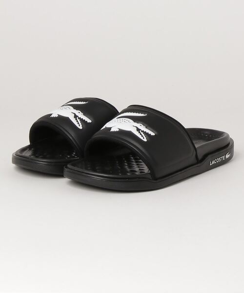 LACOSTE（ラコステ）の「LACOSTE/ラコステ CROCO DUALISTE 0722 1 /クロコ  デュアリスティック スライド シャワーサンダル CM00203（サンダル・メンズ・ブラック×ブラック/ホワイト×グリーン・26.5cm/28.0cm/27.0cm/25.0cm）」の2枚目の写真