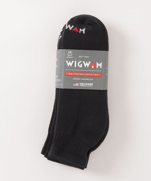 WIGWAM(ウィグワム)の「WIGWAM SUPER QUARTER 3-PACK(ソックス/靴下・メンズ・ホワイト/ブラック/ホワイト系その他・L/M)」の4枚目の写真