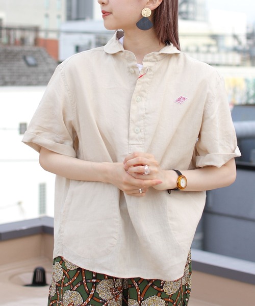 DANTON（ダントン）の「DANTON/ダントン リネンラウンドカラー プル