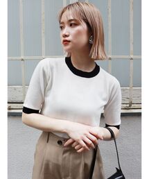 【WEB限定】バイカラーラメニット