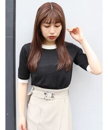 【WEB限定】バイカラーラメニット