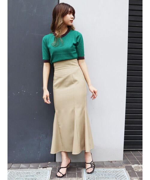 MURUA(ムルーア)の「【WEB限定】バイカラーラメニット(ニット/セーター・レディース・ホワイト/ブラック/ブラウン/グリーン・FREE)」の16枚目の写真