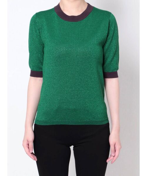 MURUA(ムルーア)の「【WEB限定】バイカラーラメニット(ニット/セーター・レディース・ホワイト/ブラック/ブラウン/グリーン・FREE)」の19枚目の写真