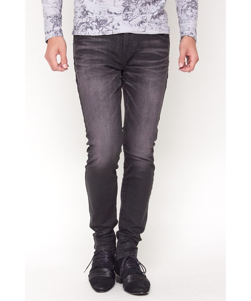 TORNADO MART（トルネードマート）の「TORNADO MART∴ヴィンテージコーティングスキニーデニム（デニムパンツ・メンズ・ブラック/パープル/ネイビー/ブルー系2・S/M/L/LL）」の2枚目の写真