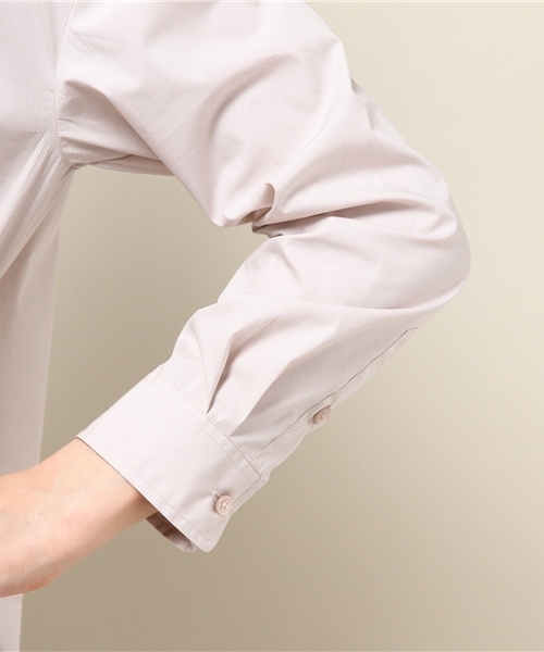 Noble（ノーブル）の「80/-タイプライターストレッチシャツ。（シャツ/ブラウス・レディース・ホワイト/ベージュ/カーキ・FREE）」の11枚目の写真