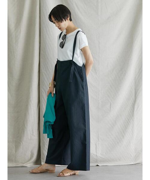 AMERICAN HOLIC（アメリカンホリック）の「綿ピケサロペット（サロペット/オーバーオール・レディース・ネイビー/ライトベージュ・M/L）」の19枚目の写真