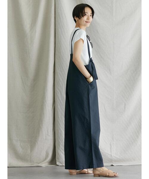 AMERICAN HOLIC（アメリカンホリック）の「綿ピケサロペット（サロペット/オーバーオール・レディース・ネイビー/ライトベージュ・M/L）」の17枚目の写真