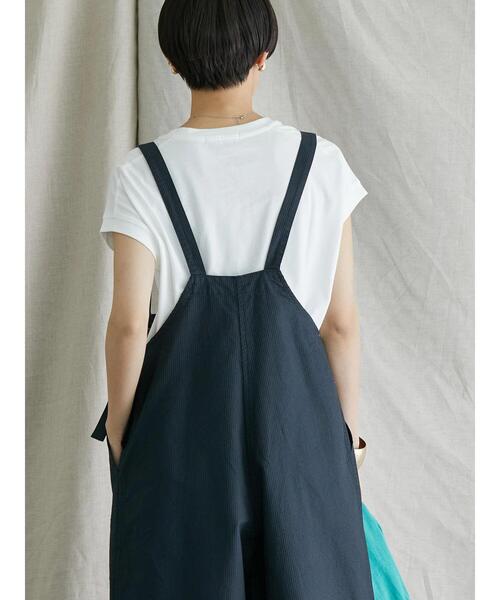 AMERICAN HOLIC（アメリカンホリック）の「綿ピケサロペット（サロペット/オーバーオール・レディース・ネイビー/ライトベージュ・M/L）」の14枚目の写真