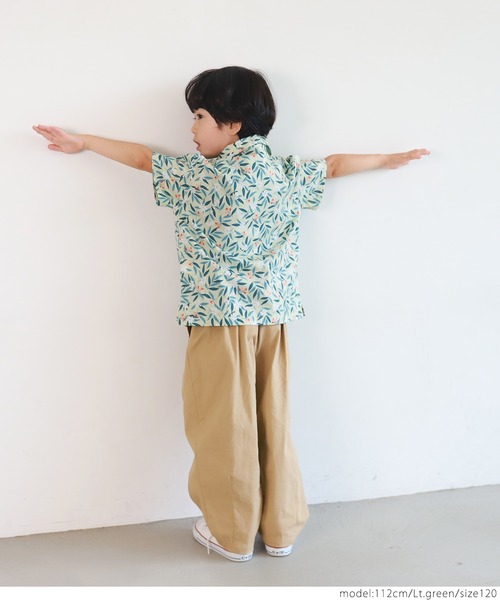 coca(coca)(コカ)の「キッズ 花とつぼみ柄シャツ(シャツ/ブラウス・キッズ・ライトグリーン・100/110/120/130)」の6枚目の写真