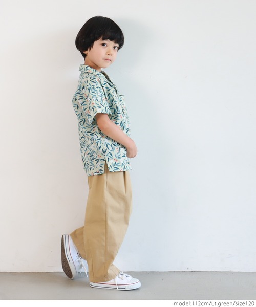 coca(coca)(コカ)の「キッズ 花とつぼみ柄シャツ(シャツ/ブラウス・キッズ・ライトグリーン・100/110/120/130)」の8枚目の写真