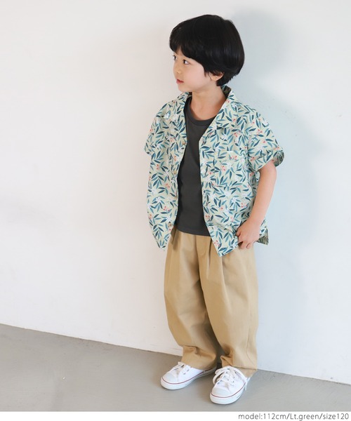 coca(coca)(コカ)の「キッズ 花とつぼみ柄シャツ(シャツ/ブラウス・キッズ・ライトグリーン・100/110/120/130)」の9枚目の写真