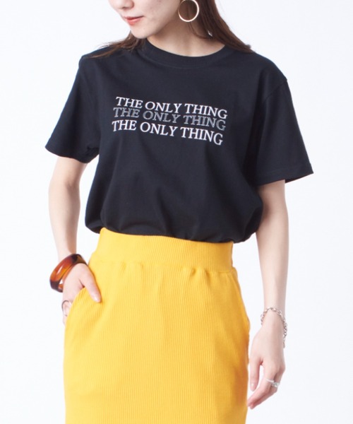 MAISON BREEZE（メゾンブリーズ）の「キレイ目ロゴTならこれ。きちんと感がトレンド！【MAISON BREEZE】THE ONLY THING メッセージプリントTシャツ（Tシャツ/カットソー・レディース・ブラック系その他2/ピンク/グリーン/ブラック系1・FREE）」の17枚目の写真