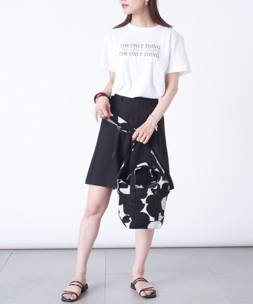 MAISON BREEZE（メゾンブリーズ）の「キレイ目ロゴTならこれ。きちんと感がトレンド！【MAISON BREEZE】THE ONLY THING メッセージプリントTシャツ（Tシャツ/カットソー・レディース・ブラック系その他2/ピンク/グリーン/ブラック系1・FREE）」の13枚目の写真