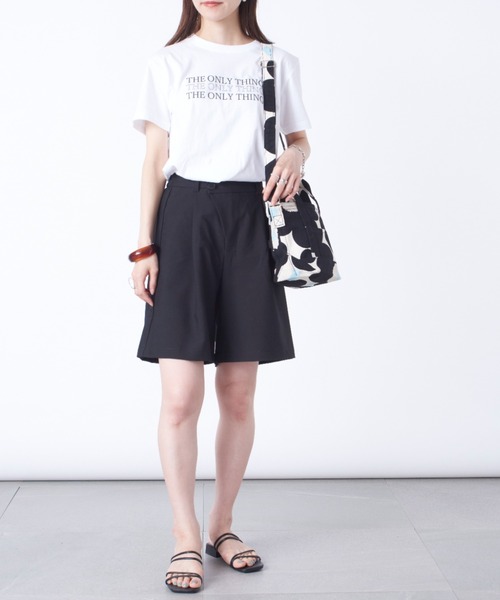 MAISON BREEZE（メゾンブリーズ）の「キレイ目ロゴTならこれ。きちんと感がトレンド！【MAISON BREEZE】THE ONLY THING メッセージプリントTシャツ（Tシャツ/カットソー・レディース・ブラック系その他2/ピンク/グリーン/ブラック系1・FREE）」の12枚目の写真