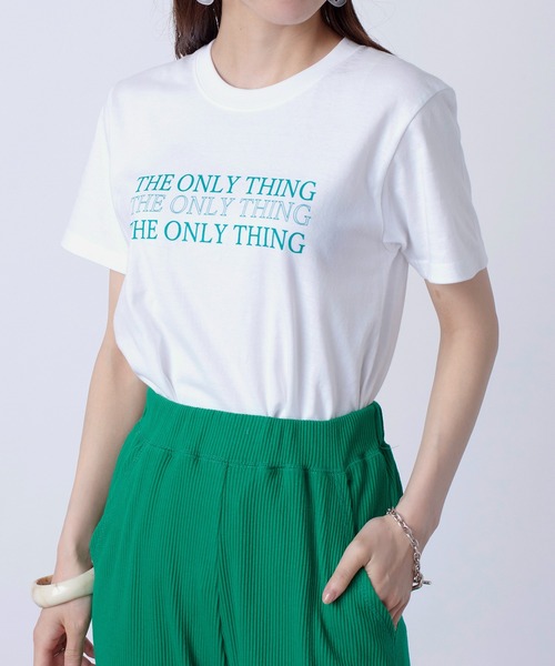 MAISON BREEZE（メゾンブリーズ）の「キレイ目ロゴTならこれ。きちんと感がトレンド！【MAISON BREEZE】THE ONLY THING メッセージプリントTシャツ（Tシャツ/カットソー・レディース・ブラック系その他2/ピンク/グリーン/ブラック系1・FREE）」の19枚目の写真