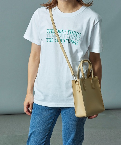 MAISON BREEZE（メゾンブリーズ）の「キレイ目ロゴTならこれ。きちんと感がトレンド！【MAISON BREEZE】THE ONLY THING メッセージプリントTシャツ（Tシャツ/カットソー・レディース・ブラック系その他2/ピンク/グリーン/ブラック系1・FREE）」の9枚目の写真