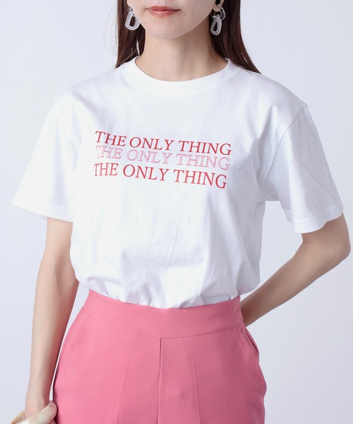 MAISON BREEZE（メゾンブリーズ）の「キレイ目ロゴTならこれ。きちんと感がトレンド！【MAISON BREEZE】THE ONLY THING メッセージプリントTシャツ（Tシャツ/カットソー・レディース・ブラック系その他2/ピンク/グリーン/ブラック系1・FREE）」の7枚目の写真