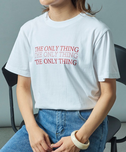 MAISON BREEZE（メゾンブリーズ）の「キレイ目ロゴTならこれ。きちんと感がトレンド！【MAISON BREEZE】THE ONLY THING メッセージプリントTシャツ（Tシャツ/カットソー・レディース・ブラック系その他2/ピンク/グリーン/ブラック系1・FREE）」の11枚目の写真
