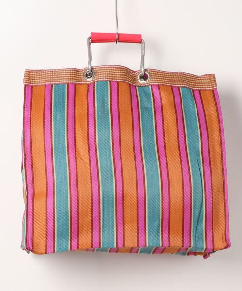 PUEBCO（プエブコ）の「RECYCLED PLASTIC STRIPE BAG　Square（トートバッグ・メンズ・その他3/その他5/その他6/その他4/その他2/その他1・ONE SIZE）」の8枚目の写真