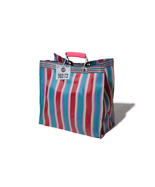 PUEBCO（プエブコ）の「RECYCLED PLASTIC STRIPE BAG　Square（トートバッグ・メンズ・その他3/その他5/その他6/その他4/その他2/その他1・ONE SIZE）」の2枚目の写真