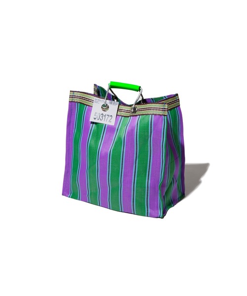 PUEBCO（プエブコ）の「RECYCLED PLASTIC STRIPE BAG　Square（トートバッグ・メンズ・その他3/その他5/その他6/その他4/その他2/その他1・ONE SIZE）」の20枚目の写真