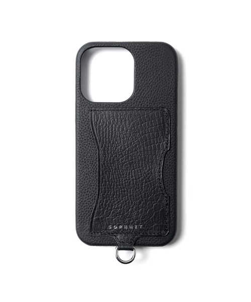 SOPHNET.(ソフネット)の「DEMIURVO LEATHER PHONE CASE for iPhone 13 Pro(スマホケース/カバー・メンズ・ブラック・FREE)」の1枚目の写真