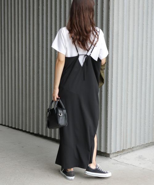 CIAOPANIC TYPY（チャオパニックティピー）の「□とろみアシンメトリーキャミワンピース（ワンピース・レディース・ブラック/ブラウン/カーキ・ONE SIZE）」の12枚目の写真