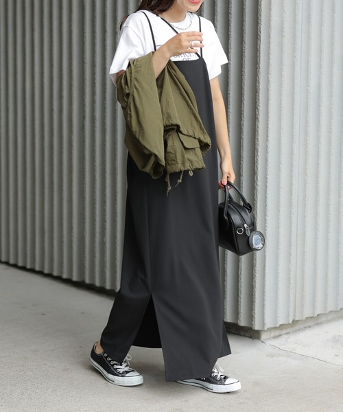 CIAOPANIC TYPY（チャオパニックティピー）の「□とろみアシンメトリーキャミワンピース（ワンピース・レディース・ブラック/ブラウン/カーキ・ONE SIZE）」の8枚目の写真