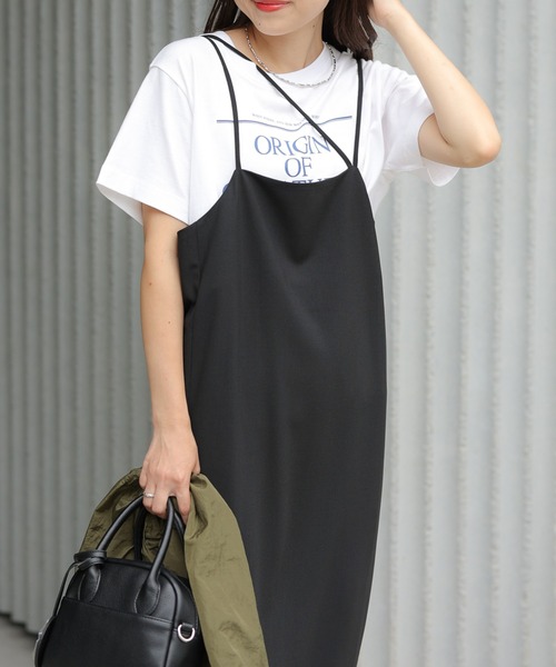 CIAOPANIC TYPY（チャオパニックティピー）の「□とろみアシンメトリーキャミワンピース（ワンピース・レディース・ブラック/ブラウン/カーキ・ONE SIZE）」の16枚目の写真